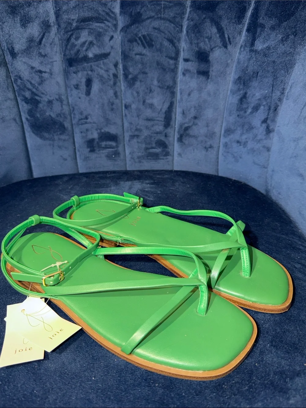 Joie Strappy Green Ankle-Wrap Women's Sandals Size 7.5 NWT - Picture 2 of 6